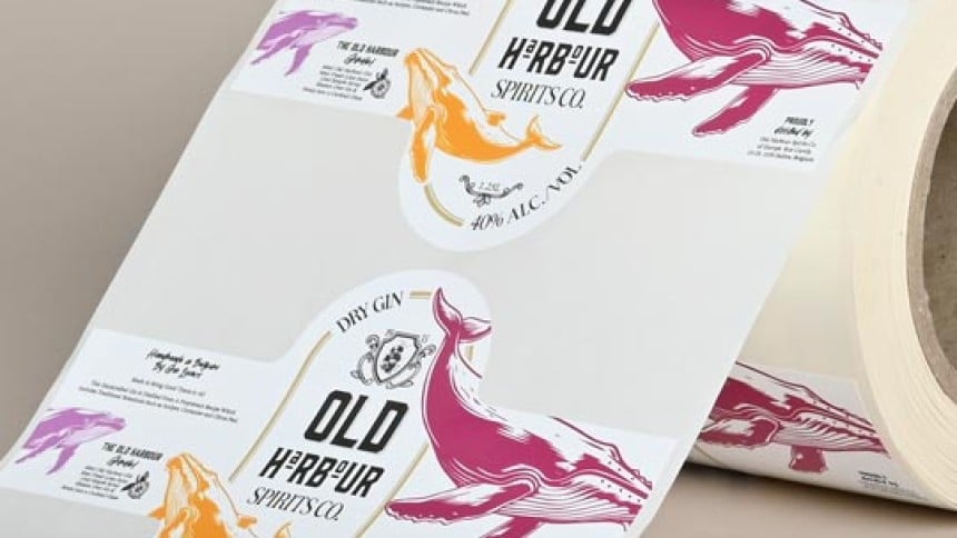Ocean bound roll label material