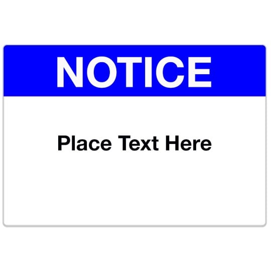 Avery Industrial Template Design - Notice