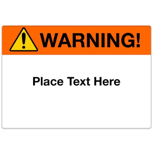 Avery Industrial Template Design - Warning