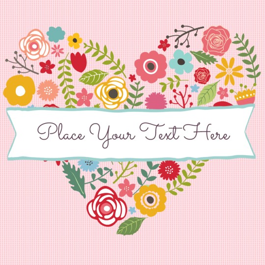 Avery Heart Template design for Mother's Day