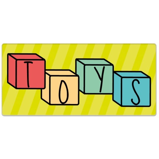 Toy Blocks Avery Template design for Organising