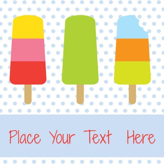 Avery Ice Lolly Template design