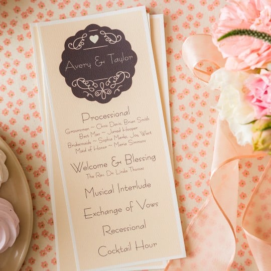 Avery Template designs for Weddings