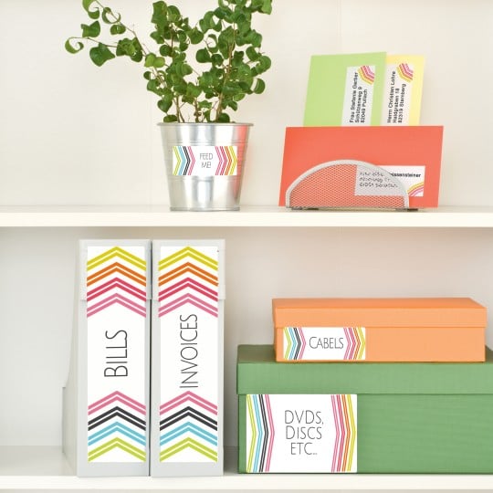 Avery Template designs for Organising