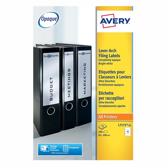 Avery Filing Labels