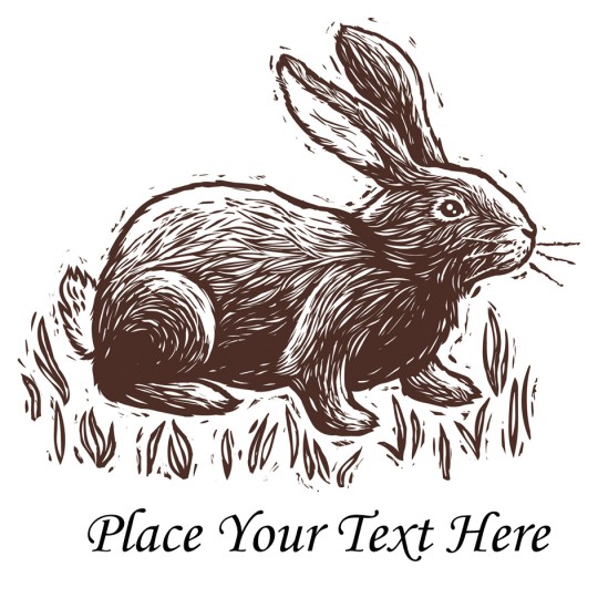 Vintage Bunny Template Design for Avery Design & Print