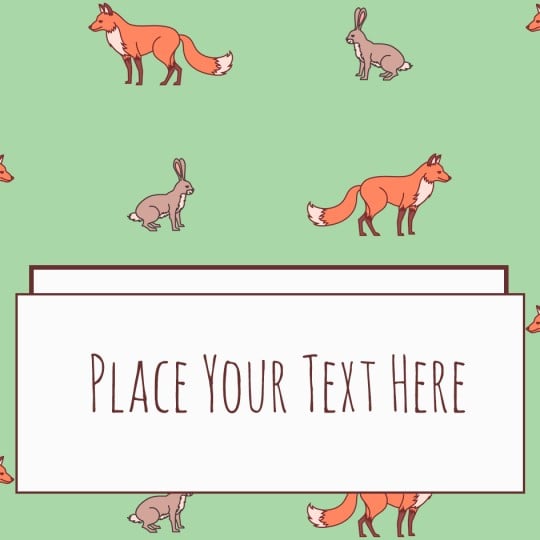 Avery fox and bunnies template design