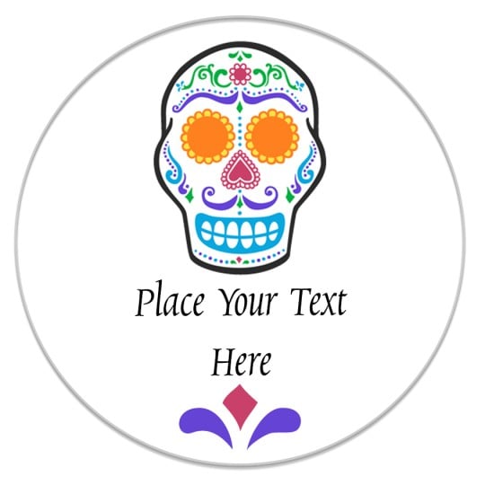 Avery Day of the Dead Halloween Template Design