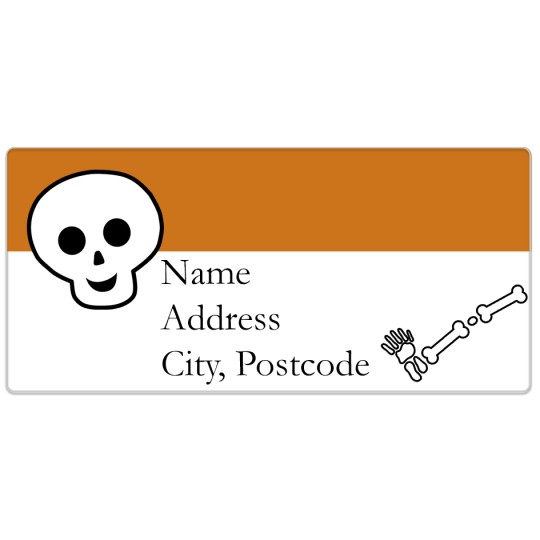 Avery Halloween Skeleton Template Design