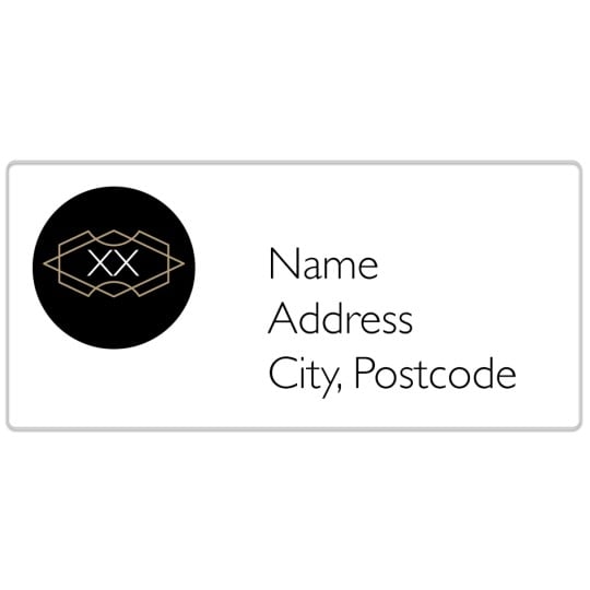 Avery address label design template for envelopes and parcels