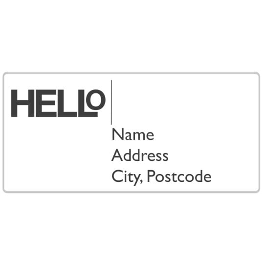Avery address label design template for envelopes and parcels
