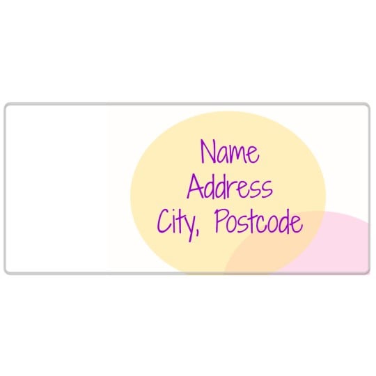 Avery address label design template for envelopes and parcels
