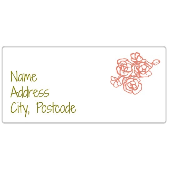 Avery address label design template for envelopes and parcels