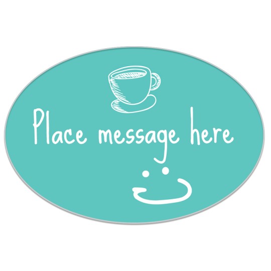 Avery Oval Label Template with Tea Cup Design