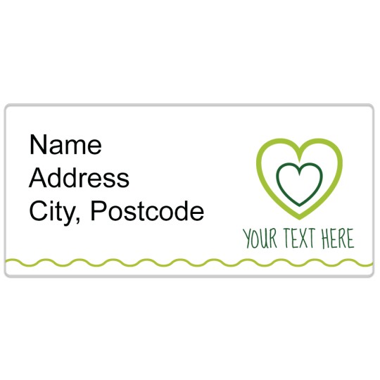 Avery Address Template with Heart Design