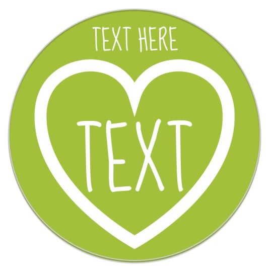 Avery Round Template with Heart Design