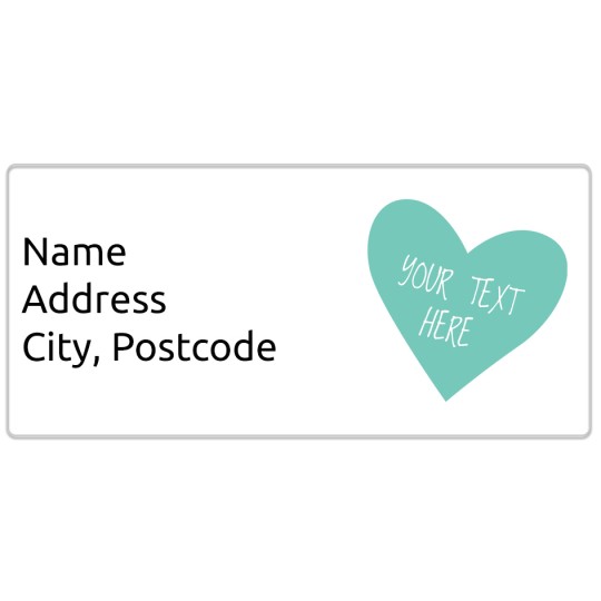 Avery Address Label template with heart design