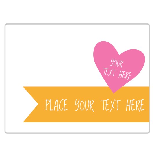 Avery Product Label template with heart design