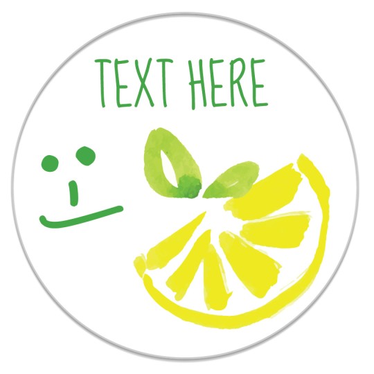 Avery Round Label template with Juice design