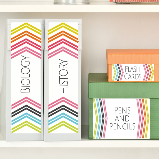 Avery Filing Labels with Chevron Template Design