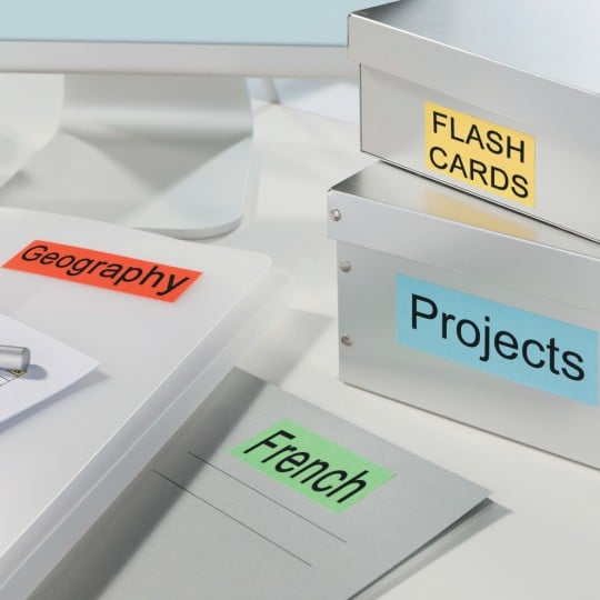 Use Avery labels to organise School Work