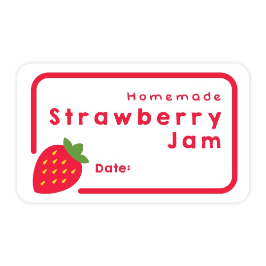 ASJL01 Strawberry Jam Labels