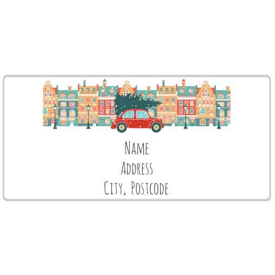 Festive Label design template for Avery labels