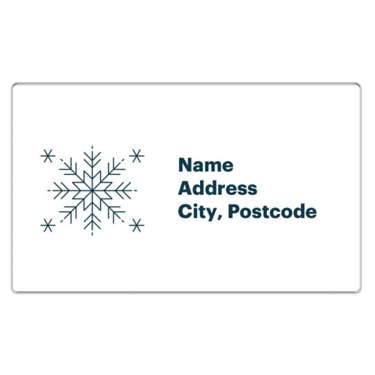 Modern Snowflake template design for Avery labels