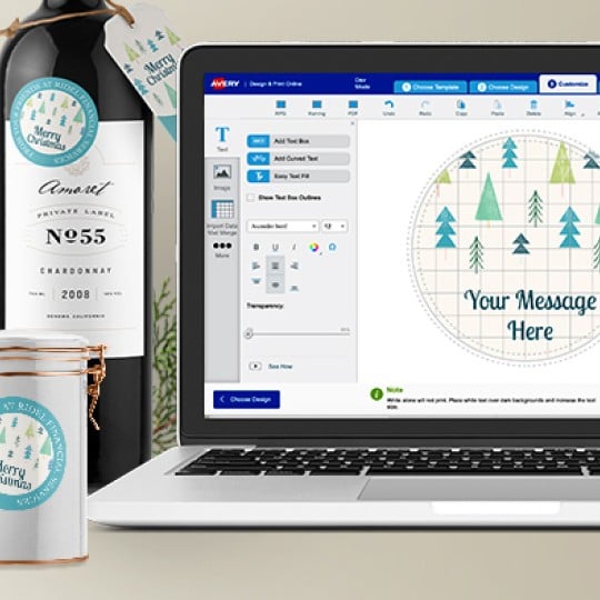 Avery Design & Print can help you create beautiful Christmas Label Designs