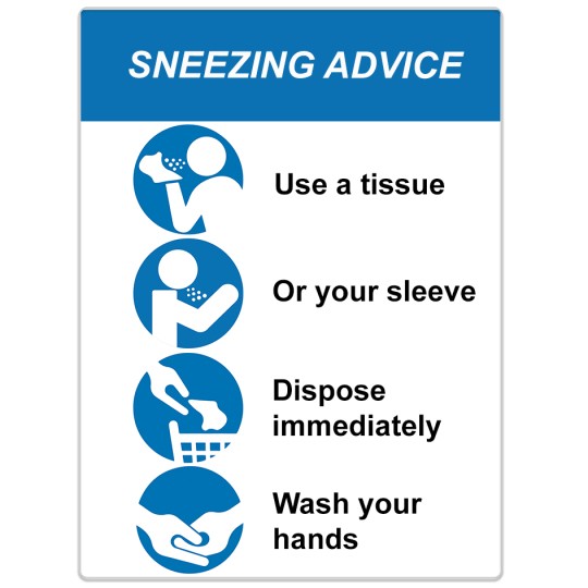 Avery Template Sneezing Advice Sign