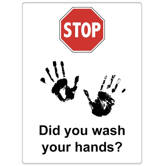 Avery Template Stop Wash Your Hands Sign