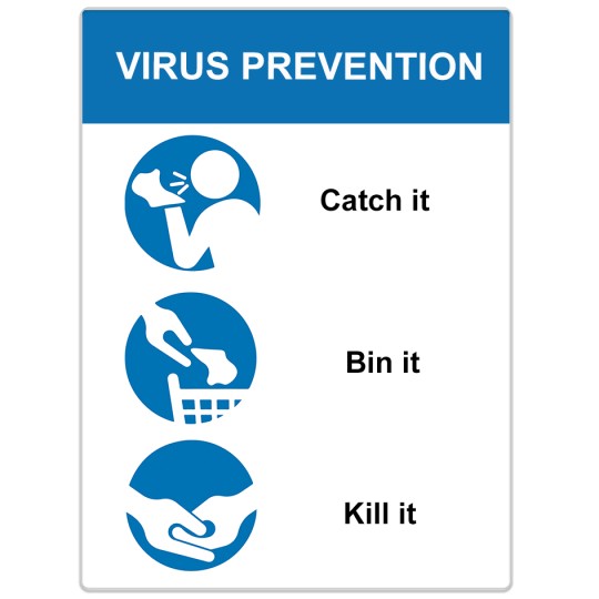 Avery Template Virus Prevention Sign