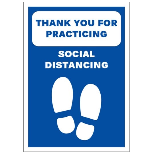 Thank you for Social Distancing Sign Template for Avery Labels