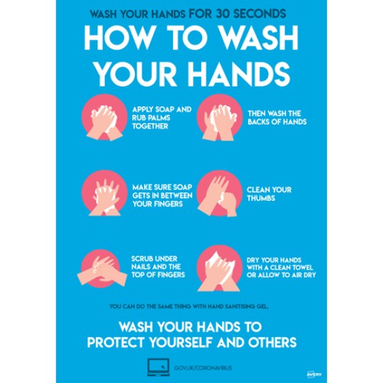 Wash Hands Label Signs Covid 19 Avery