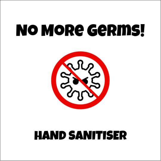 Avery No More Germs Hand Sanitiser Design Template