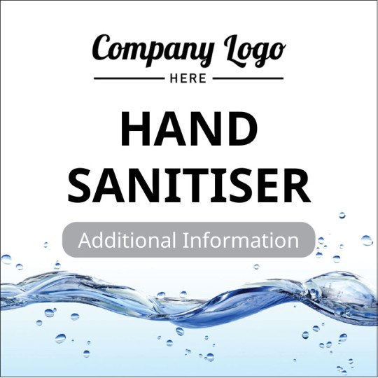 Avery Water Hand Sanitiser Design Template
