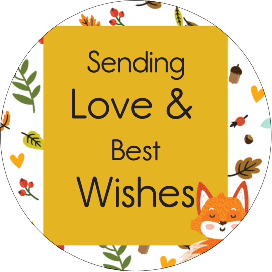 Free Avery Design template - love and best wishes