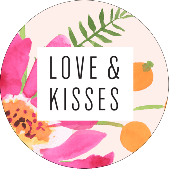 Avery Love and Kisses design template