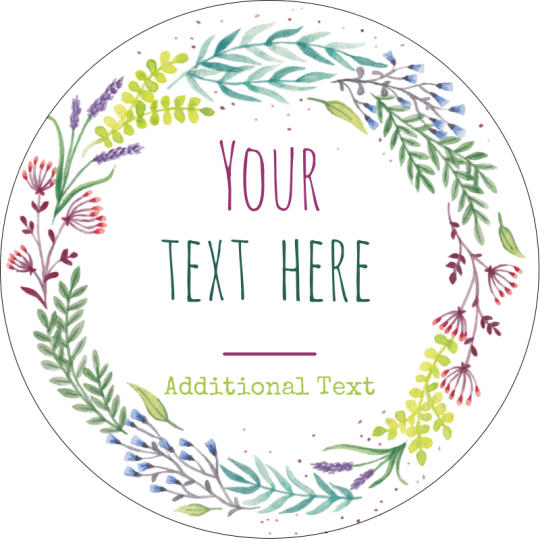 Avery flower garland label design template