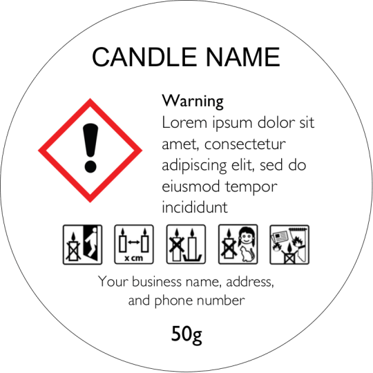Avery CLP Design Template for candles and wax melts
