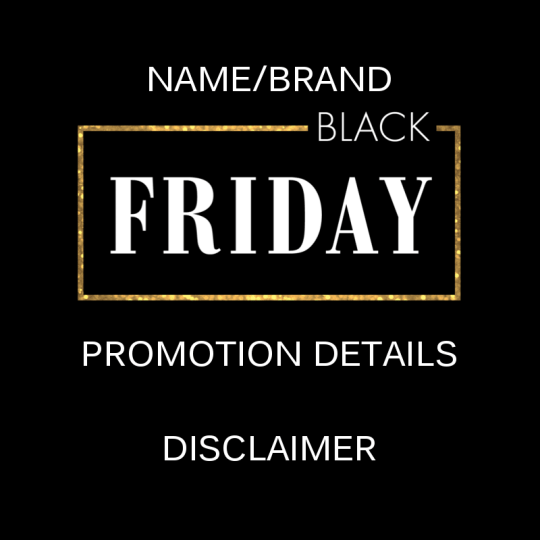 Black Friday Promotion