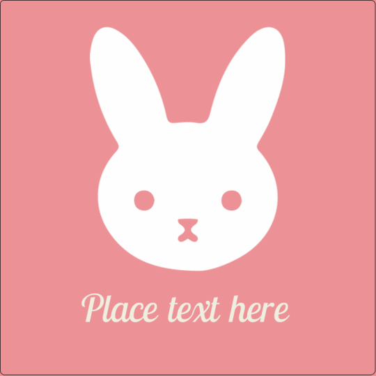 Avery Pink Bunny Template Design