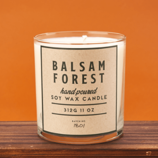 Kraft label for candle
