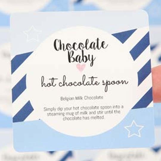 material paper square chocolate baby
