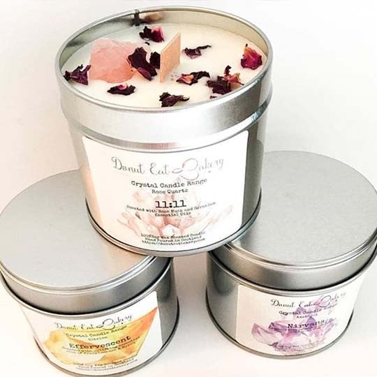 label material paper square donut bakery candle