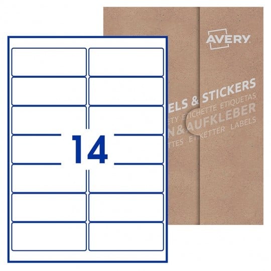 Avery Blank Labels_99 x 38mm Rectangle Labels - White Paper