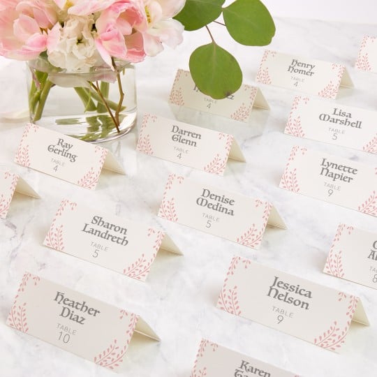 Avery wedding name place cards