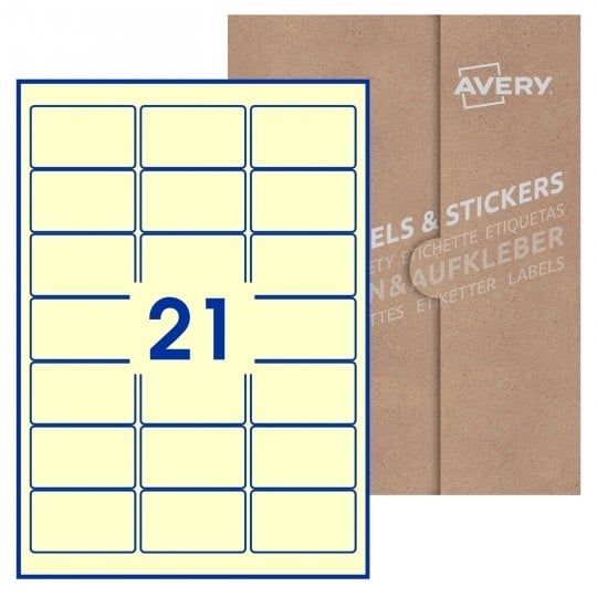 64 x 38mm Rectangle Labels - Cream Textured Paper_avery wedding labels