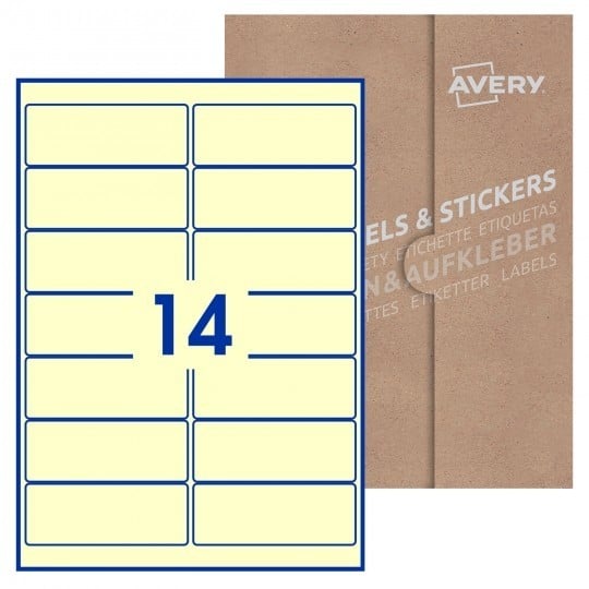 99 x 38mm Rectangle Labels - Cream Textured Paper_avery wedding labels