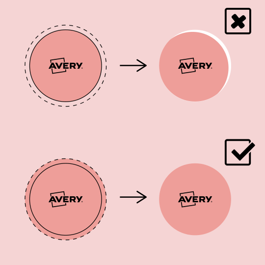 Explanation of bleed in label printing 